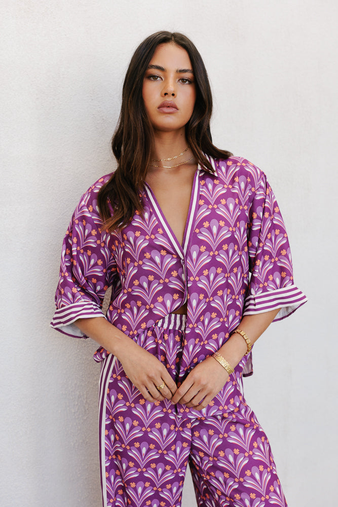 Claude Set - Bloom Plum Print