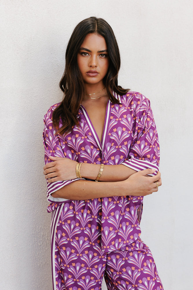 Claude Set - Bloom Plum Print