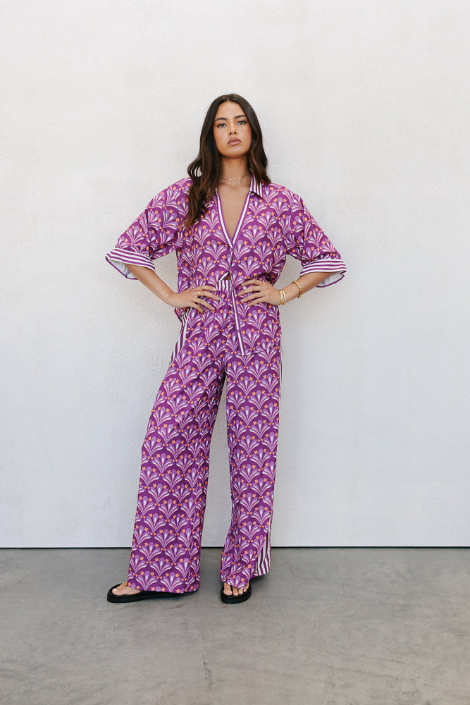 Claude Set - Bloom Plum Print