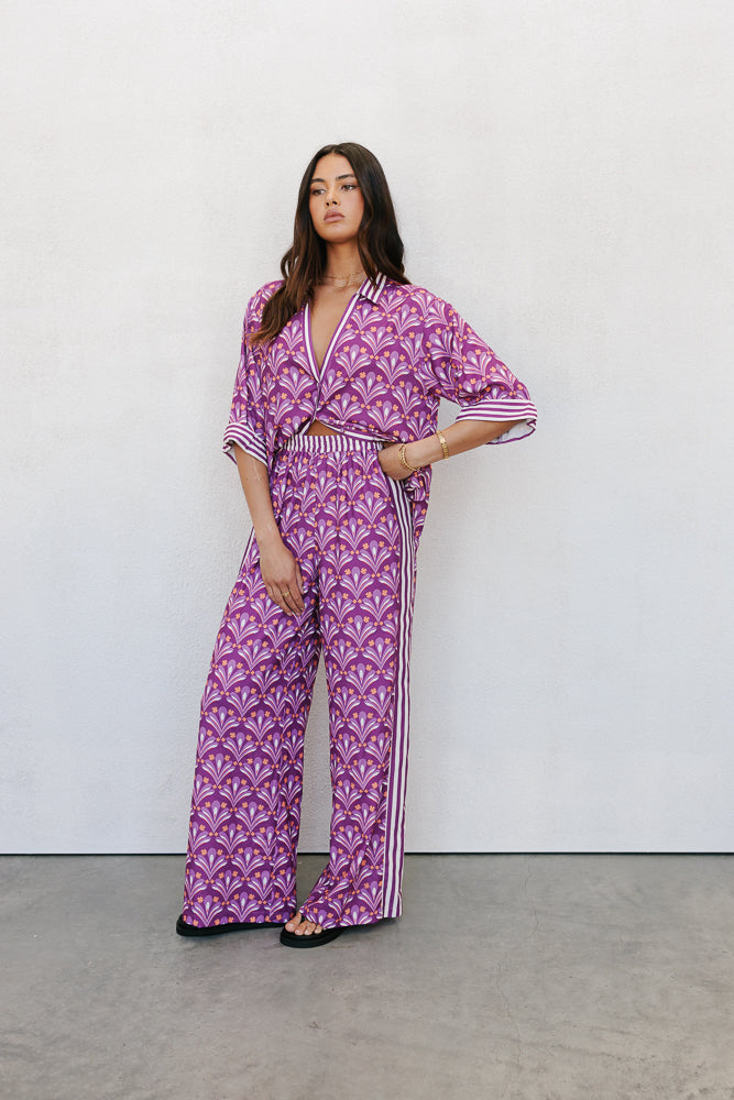 Claude Set - Bloom Plum Print