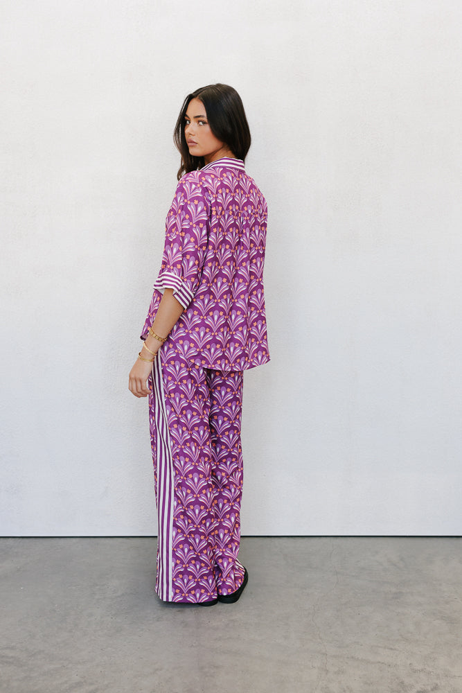 Claude Set Bloom Plum Print