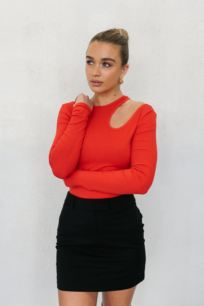 Colt Long Sleeve Top Red