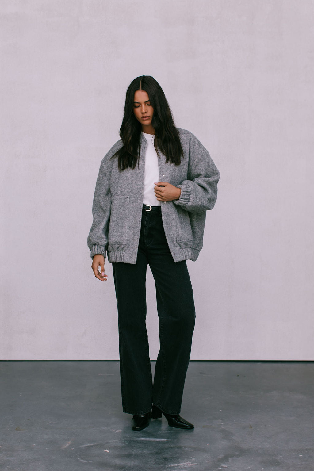 Tully Bomber Jacket Grey
