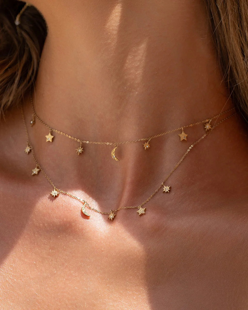 Moondust Charm Necklace - Gold