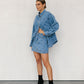 Olan skirt - Textured Denim