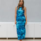 PRE ORDER MARCH - Denise Dress - Blue Abstract