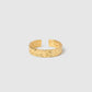 Eros Medium Textured Ring - Gold