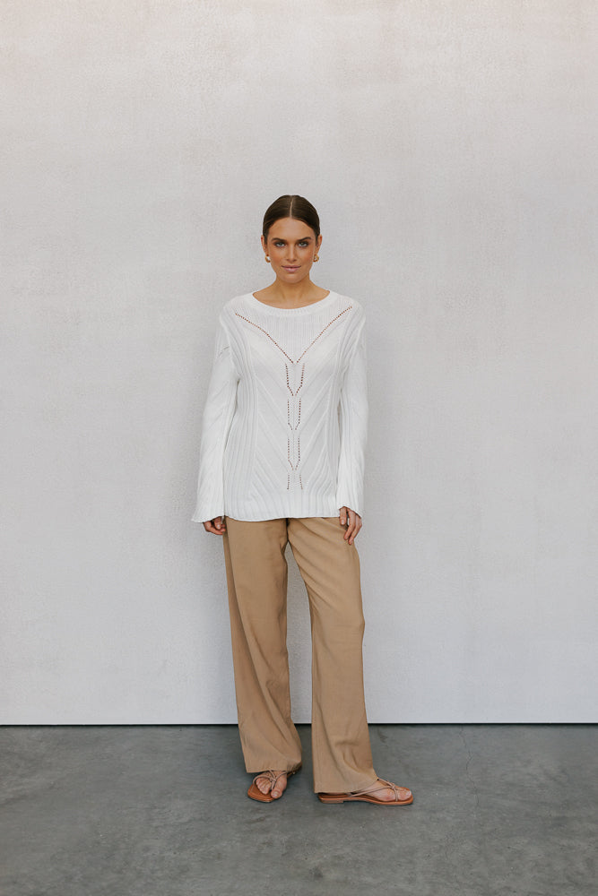Elliott Knit White