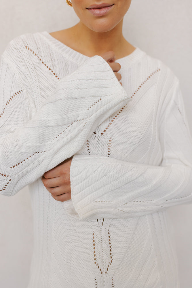 Elliott Knit White