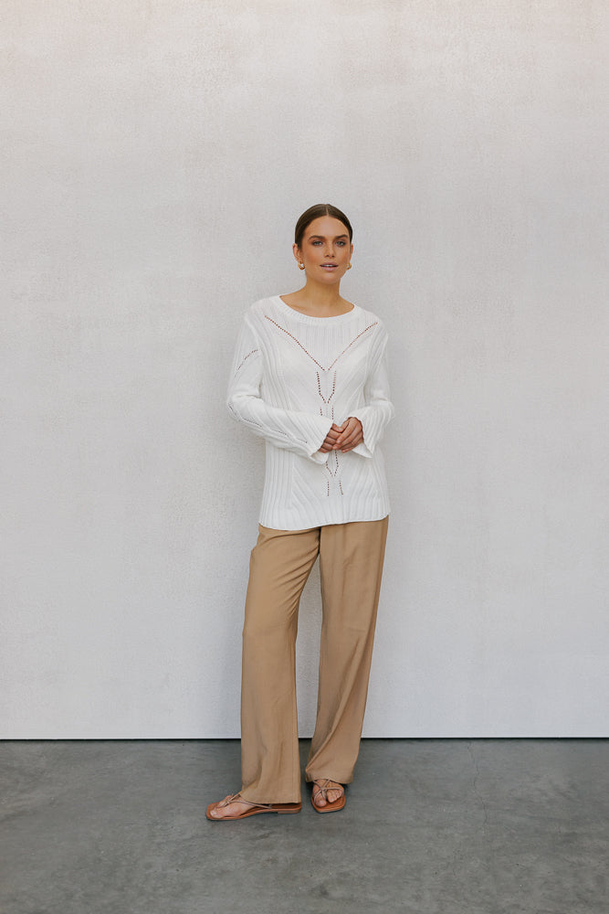 Elliott Knit White