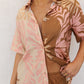 Elora Set - Tan/Pink Leaf