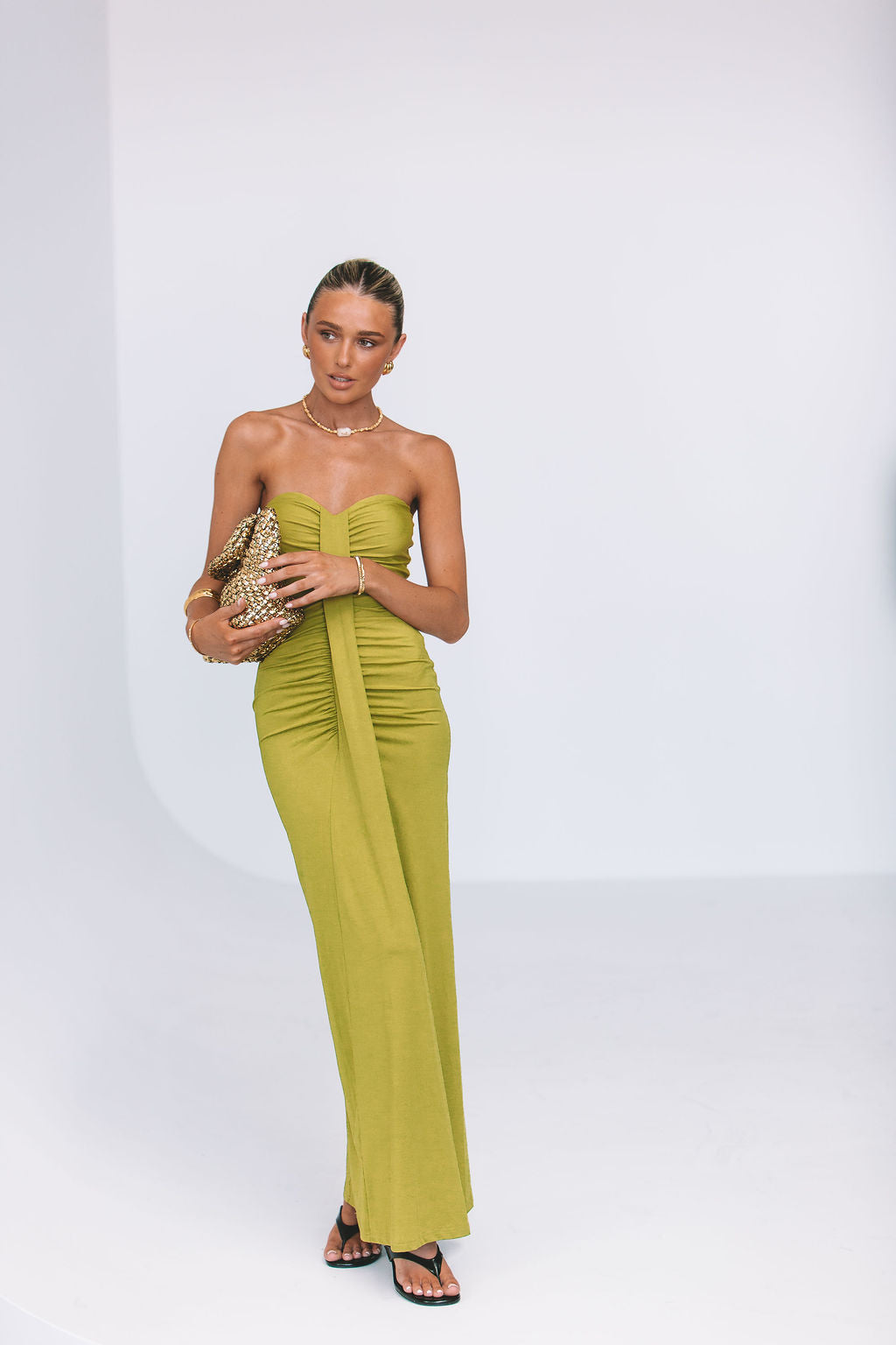 Nicole Maxi Dress - Olive