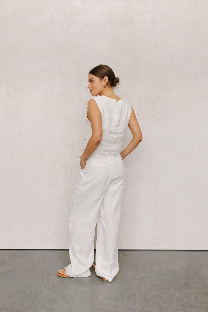 Ero Vest - Off White Linen