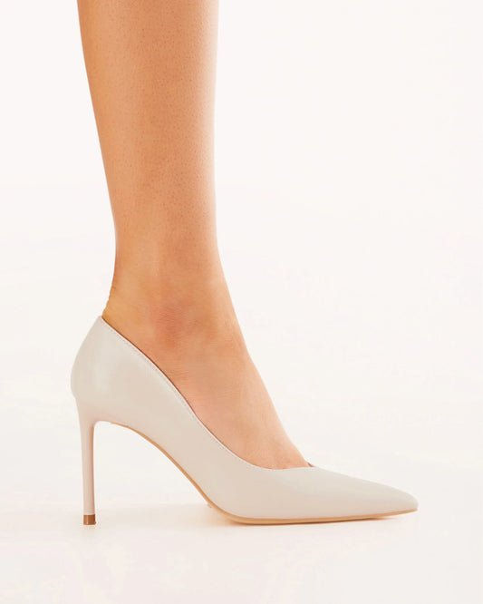 Fabiola Stiletto Heels - Bone Crinkle Patent
