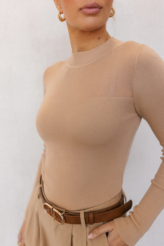 Havana Long-sleeve Top - Golden Beige