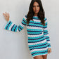 Finlee Mini Dress - Ocean Stripe