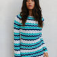 Finlee Mini Dress - Ocean Stripe