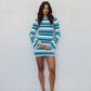 Finlee Mini Dress - Ocean Stripe