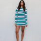 Finlee Mini Dress - Ocean Stripe