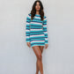 Finlee Mini Dress - Ocean Stripe