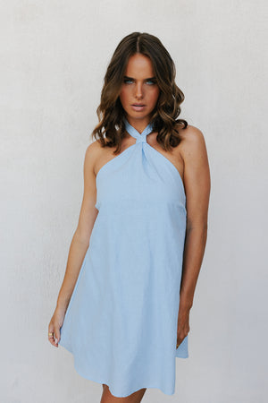 Freyah Dress - Light Blue