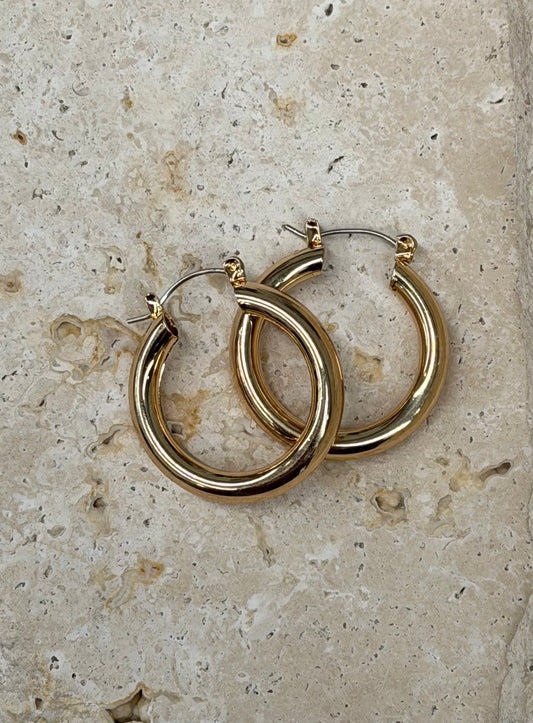 Eliddy Large Hoop Earrings - Gold