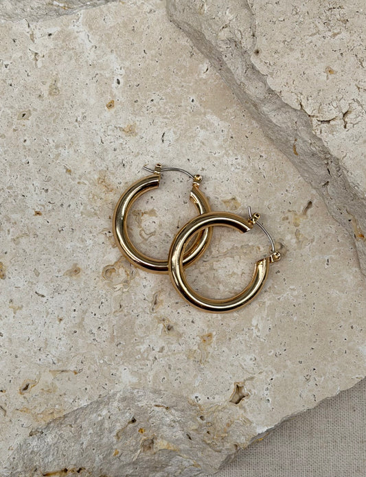 Eliddy Large Hoop Earrings - Gold