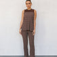 Gautier Set - Brown/Beige Stripe