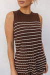 Gautier Set - Brown/Beige Stripe