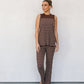 Gautier Set - Brown/Beige Stripe