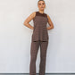 Gautier Set - Brown/Beige Stripe