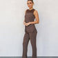 Gautier Set - Brown/Beige Stripe