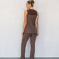 Gautier Set - Brown/Beige Stripe