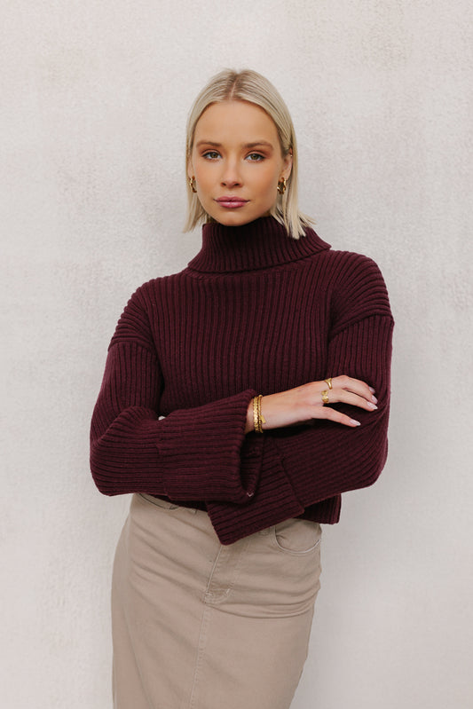 Oksana Knit Jumper - Plum