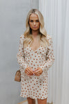 Lumi Dress - Beige/Rust Spot