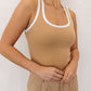 Ginay Top - Tan/White
