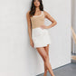Ginay Top - Tan/White