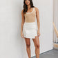 Ginay Top - Tan/White