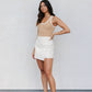 Ginay Top - Tan/White
