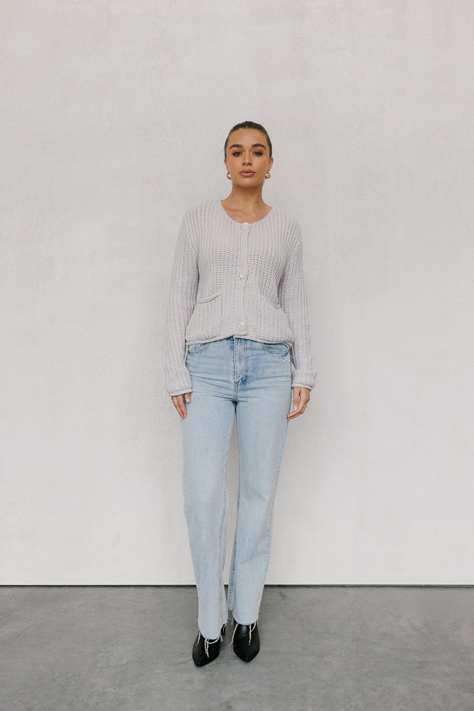 Liam Knit Ice Grey