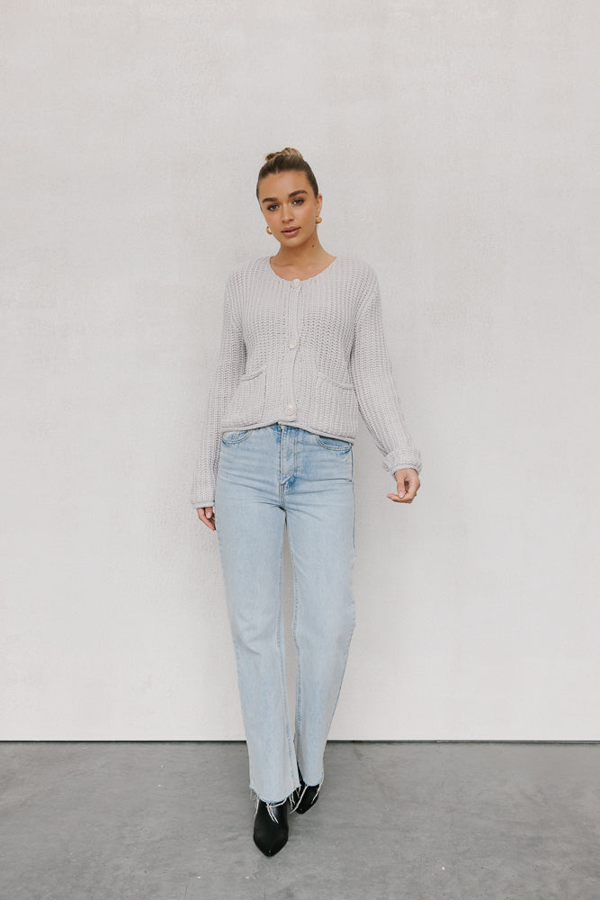 Liam Knit Ice Grey