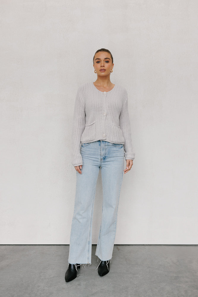 Liam Knit Ice Grey
