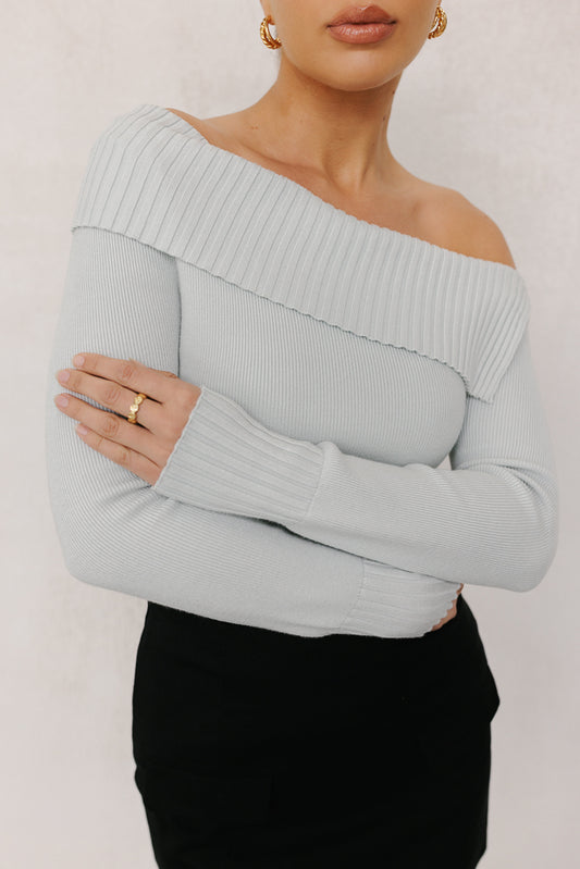 Hayes Long-sleeve Top - Grey Knit