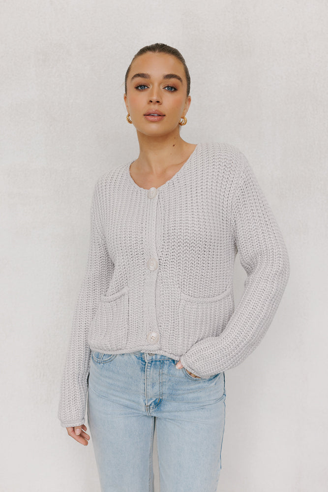 Liam Knit Ice Grey