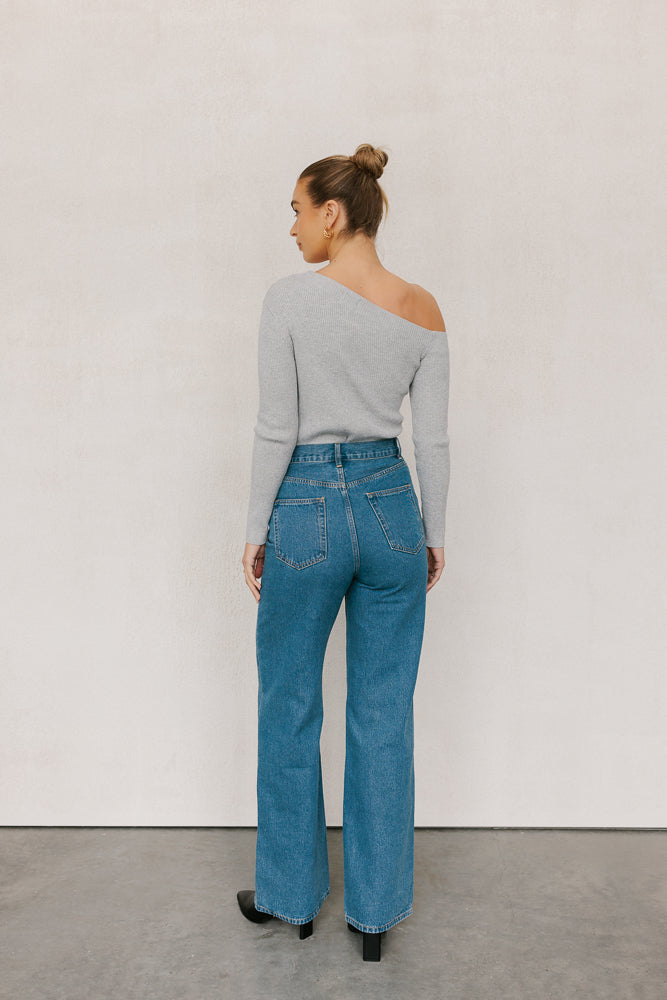 Quimper Long Sleeve Top Grey