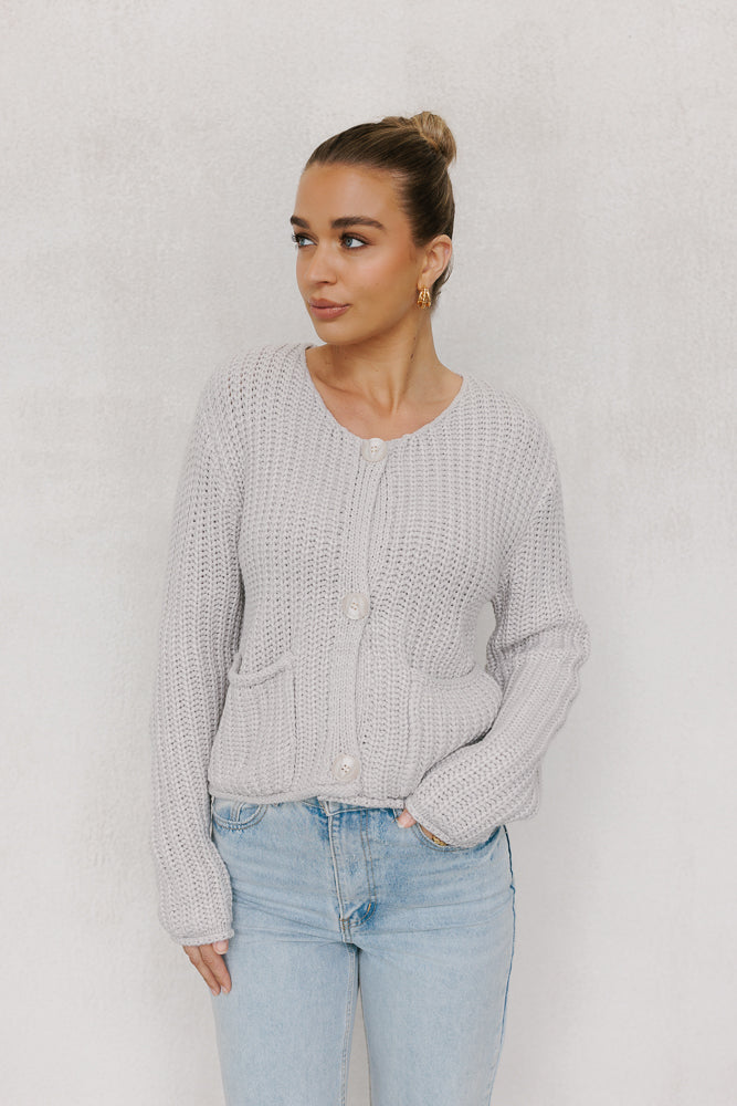 Liam Knit Ice Grey