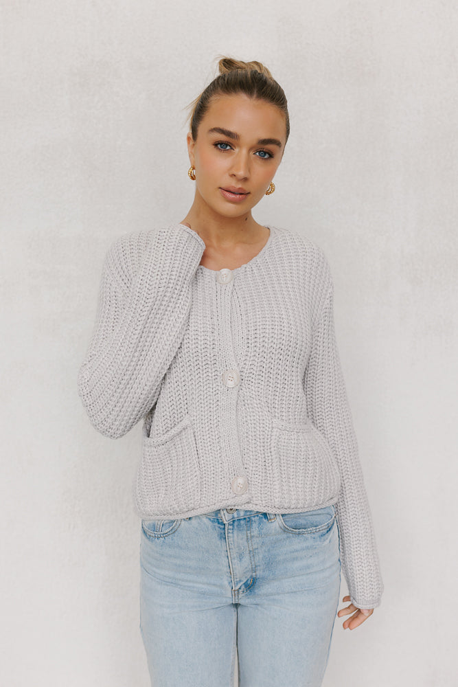 Liam Cardigan - Ice Grey