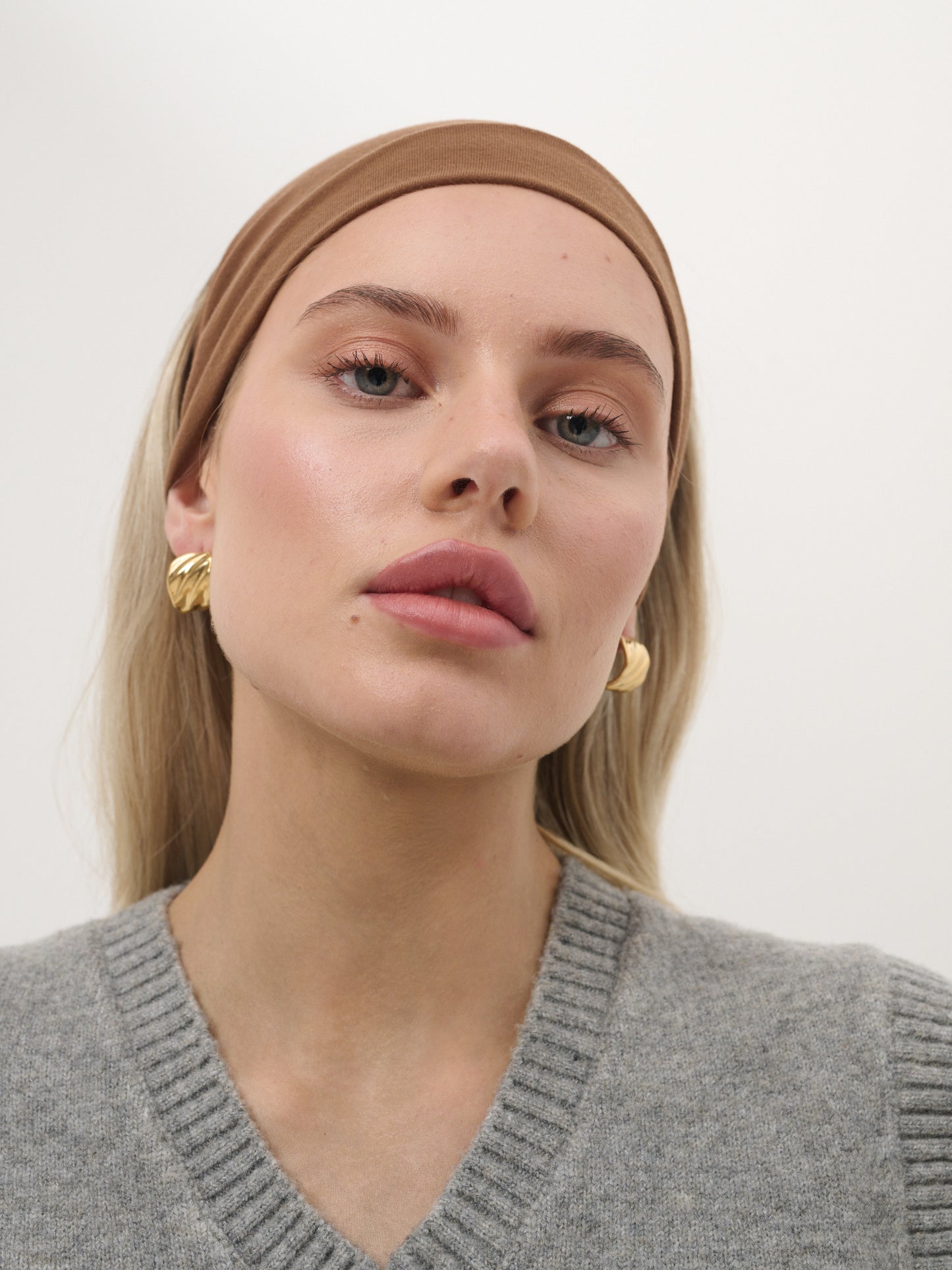 Lola Headband Set of 2 - Grey/Tan