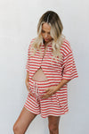 Madeline Set - Beige/Red Stripe