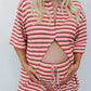 Madeline Set - Beige/Red Stripe